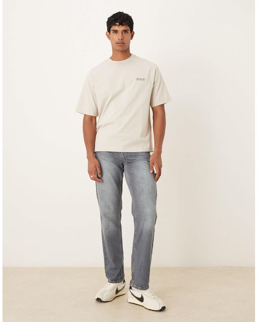 SELECTED White Oversized Logo T-Shirt for men