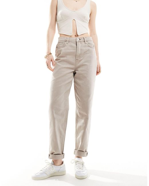ASOS Natural Relaxed Mom Jeans