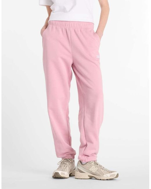 New Balance Pink Sport Essentials French Terry Jogger