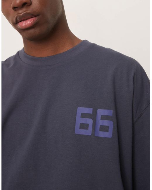 ASOS Blue Oversized T-Shirt With Dragon Graphic for men