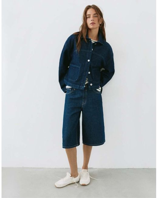 Camicia Giacca Boxy di Pull&Bear in Blue