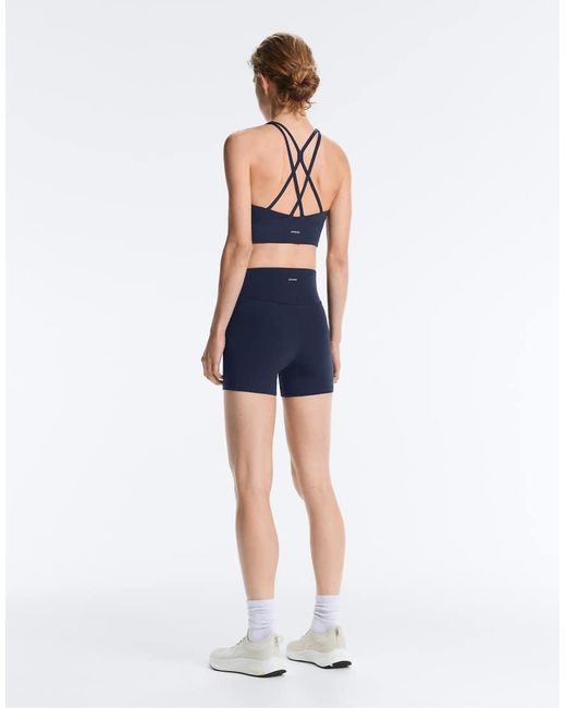 Oysho Blue Comfortlux High-rise 10cm Hot Pants
