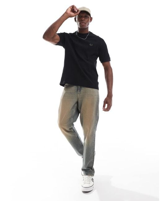 Fred Perry Blue Oversized T-shirt for men