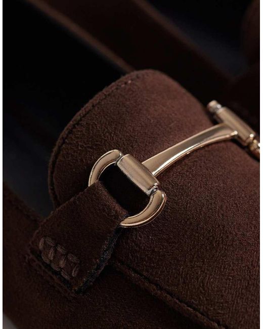 London Rebel Brown Nori Buckle Detail Loafer