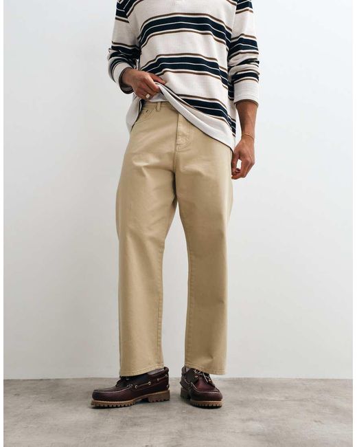 Jack & Jones Natural Alex baggy Fit Twill Trousers for men