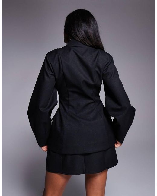 ASOS Blue Cinched Waist Blazer