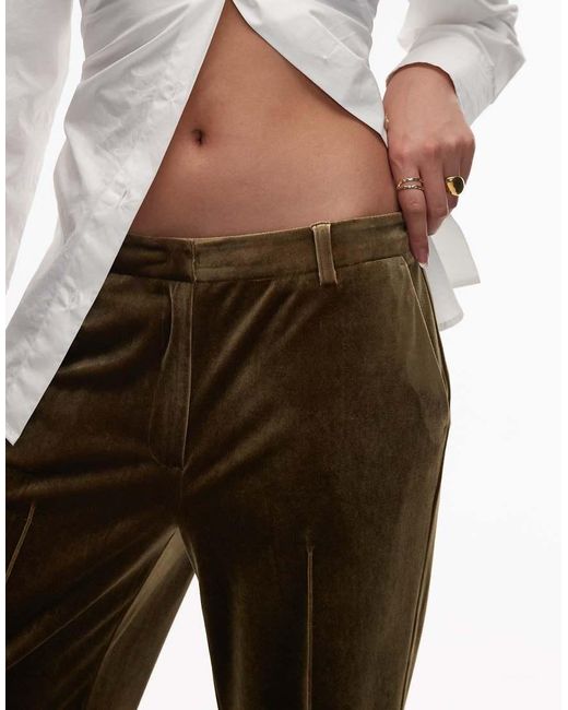 ASOS White Tailored Velvet Slim Straight Trousers