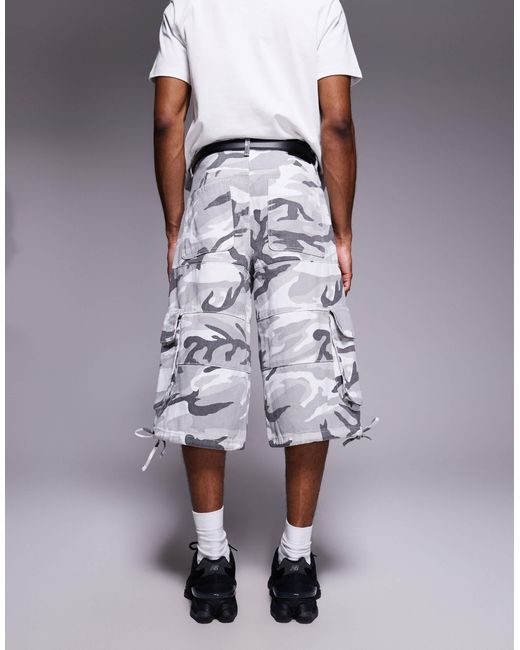 Liquor N Poker Multicolor Extra baggy Denim Jorts for men