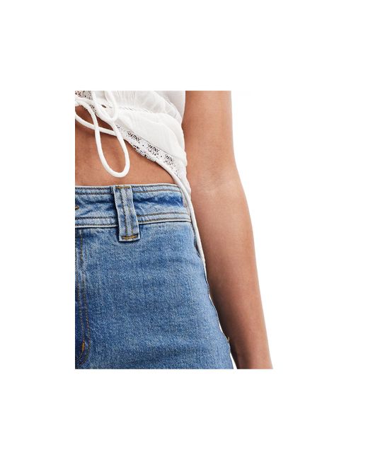 & Other Stories Blue Denim Tailored Shorts