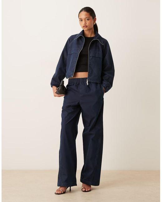 Calvin Klein Blue Denim Nylon Jacket Co-Ord
