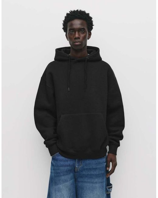 Pull&Bear Eenvoudige Hoodie in het Blue voor heren