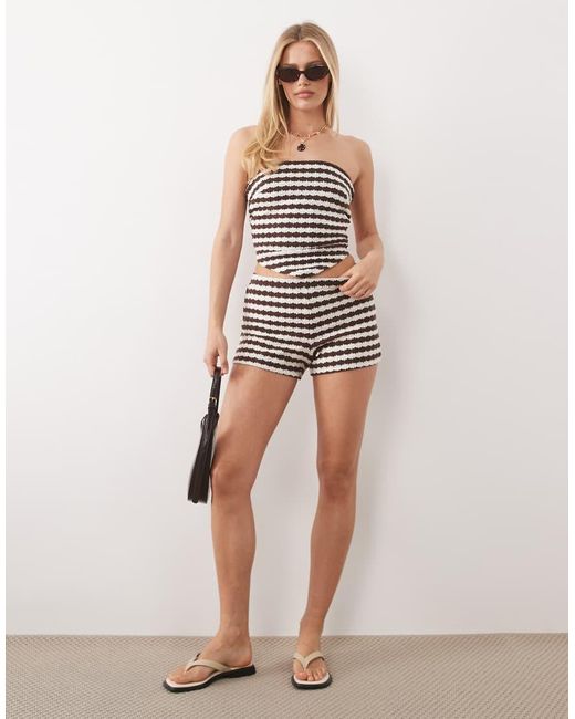 Gina Tricot Black Co-ord Crochet Mini Shorts