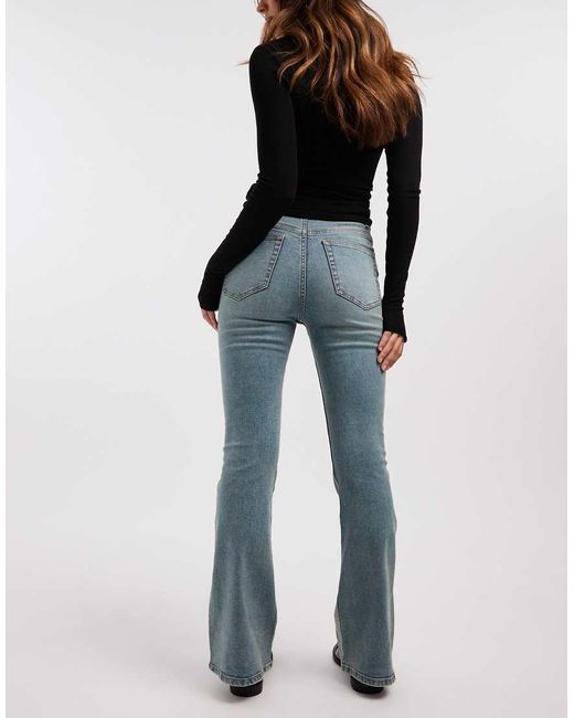 Miss Selfridge Blue Flare Jeans