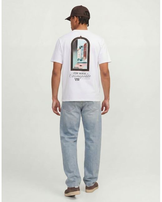 Jack & Jones White Scenic Window Back Print for men