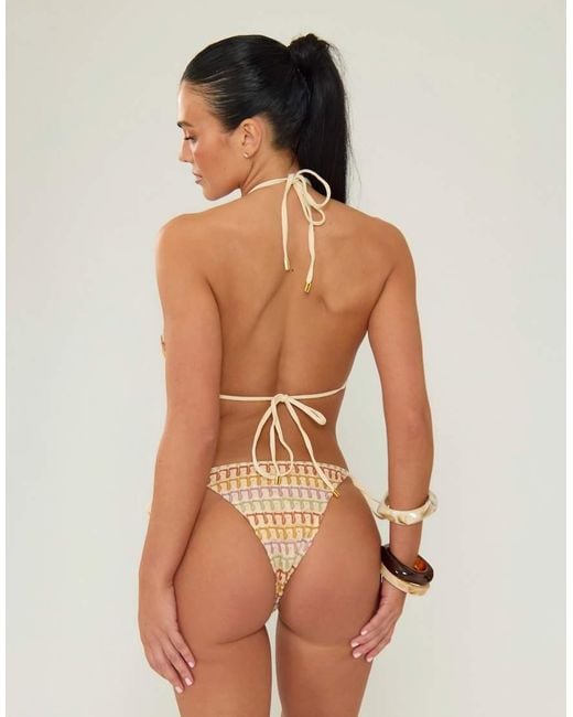 Missy Empire Natural Textured Bikini Top