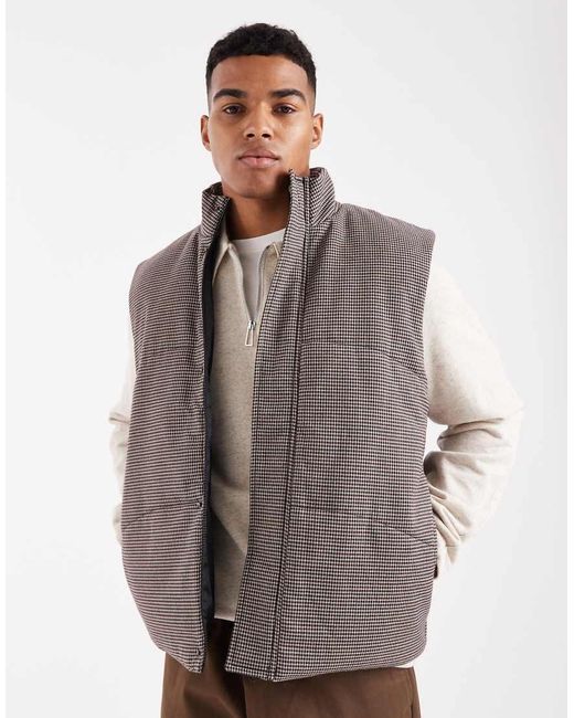 ASOS Gray Puffer Gilet for men