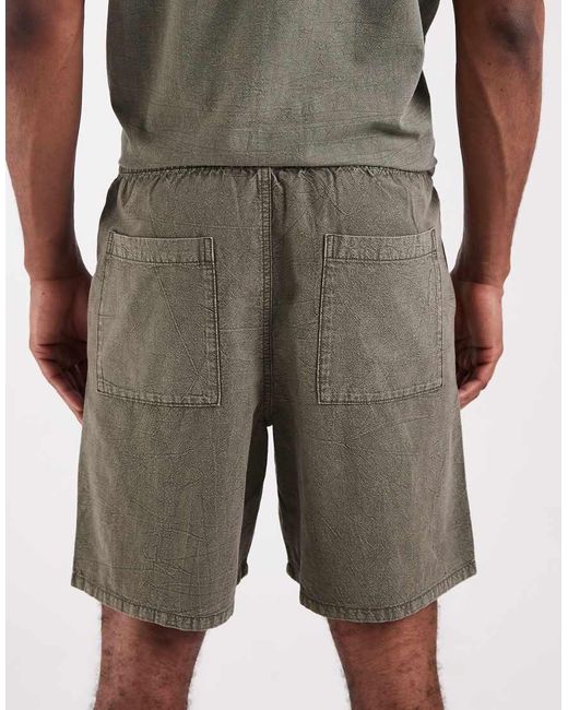 ASOS Natural Textured Mid-length Jorts for men
