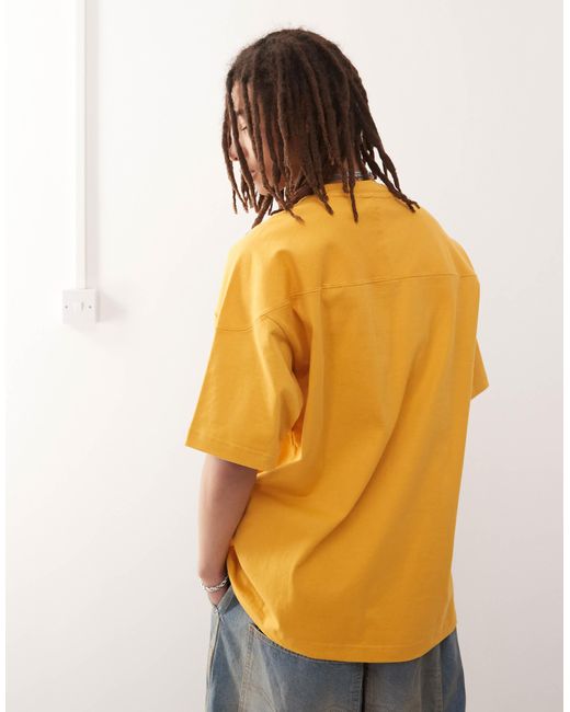 Xlarge Yellow T-shirt With Oversized Logo And Number 91 Print for men