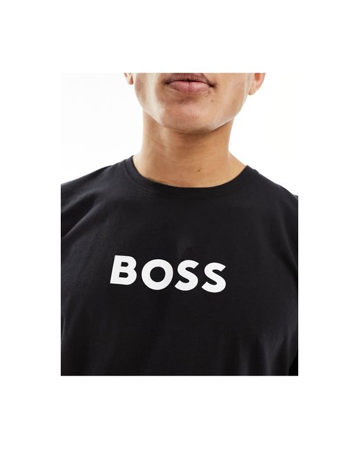 Camiseta negra con logo bodywear BOSS by HUGO BOSS de hombre de color Negro