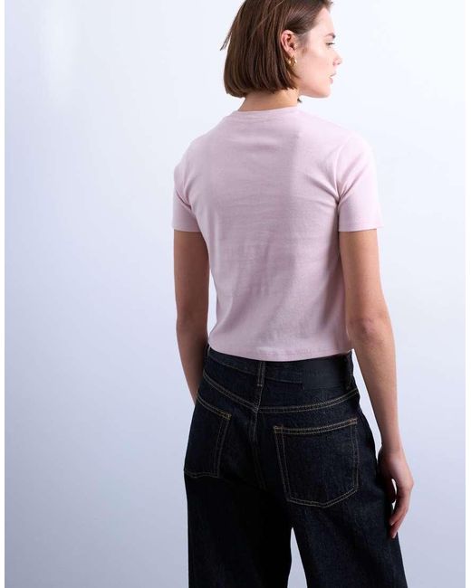 TOPSHOP White Shrunken Everyday Tee