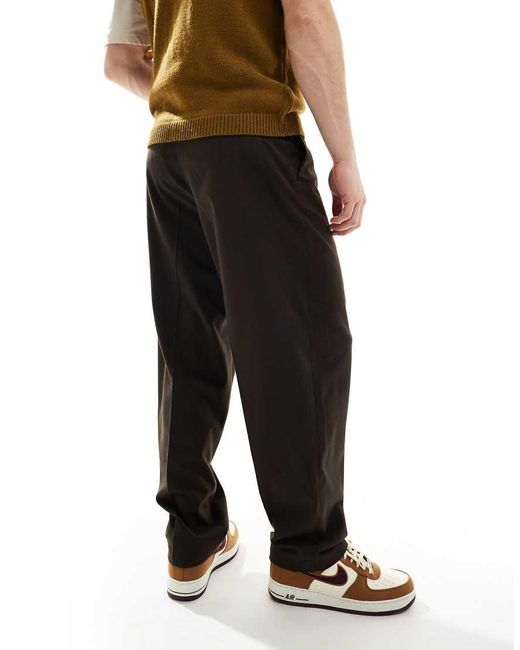 New Look Brown Pleated Smart Trouser for men