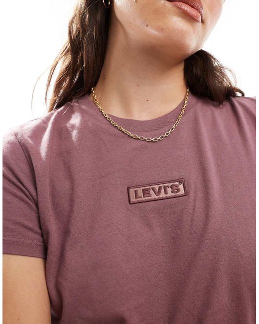 Levi's Pink Perfect Shine Box Tab Logo T-shirt