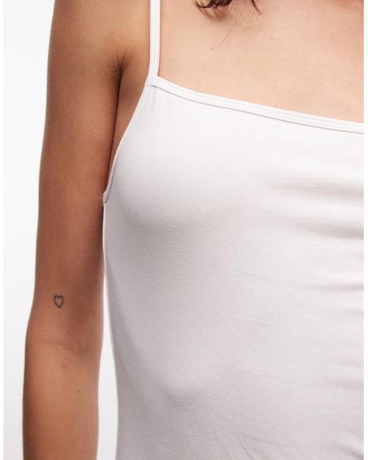 Monki White Straight Strap Vest