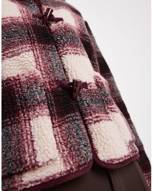 Surchemise à fermeture brandebourg et motif à carreaux - bordeaux Threadbare en coloris Brown