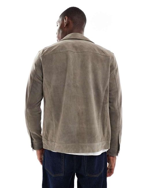 Only & Sons Gray Suede Jacket for men