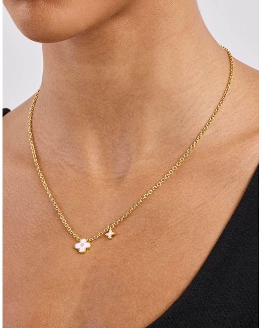 CERNUCCI Metallic 10Mm Double Motif Enamel Necklace