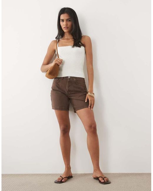 ASOS Brown Boucle Knit Cami Top