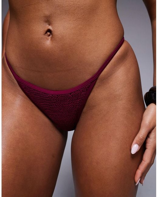 Moda Minx Red Scrunch Bikini Bottom