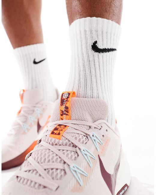 Nike White Reactx Pegasus Trail 5 Trainers for men