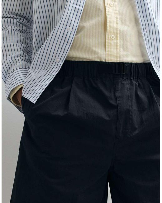 ASOS Pink Mid Length Nylon Jorts With Belt Styling for men