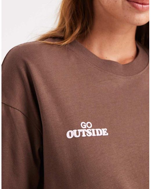 Cotton On Brown Long Sleeve Classic Crew