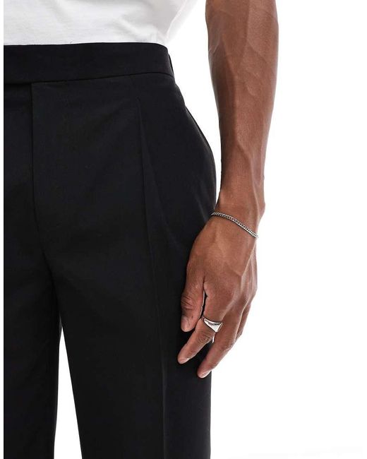 Pantalones De Vestir Negros De Pernera Recta Con Cinturilla Elástica De (Parte De Un Conjunto) ASOS de hombre de color Black