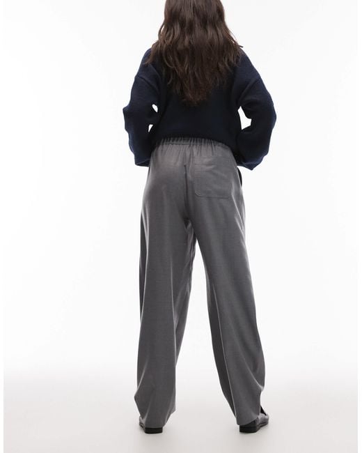 ARKET Blue Wool Trousers With Drawstring Waist