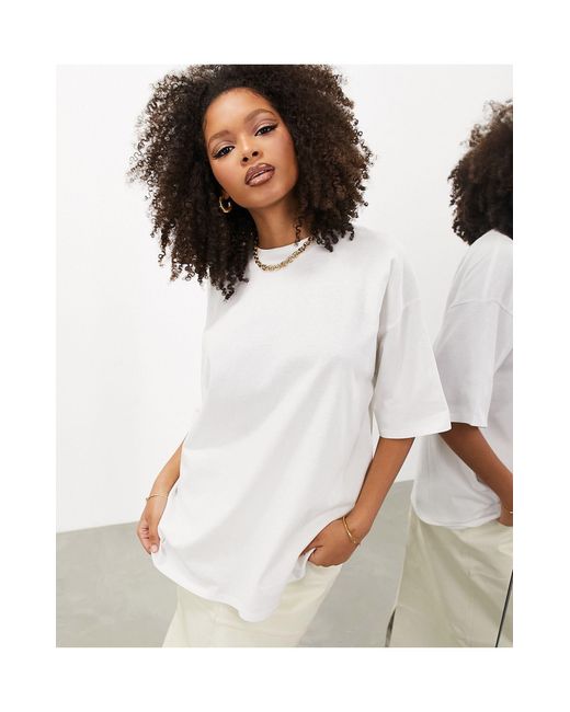T-shirt oversize épais ASOS en coloris White