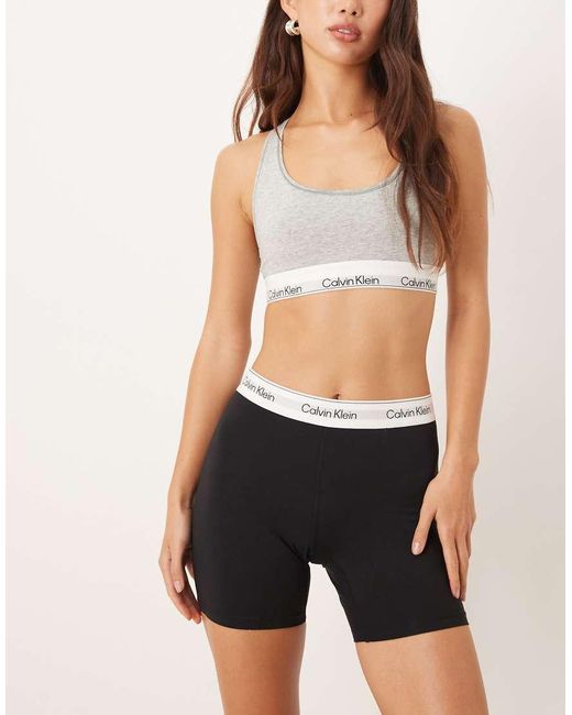 Braguitas Negras Estilo Bóxer Icon Cotton Modal De Calvin Klein de color Black