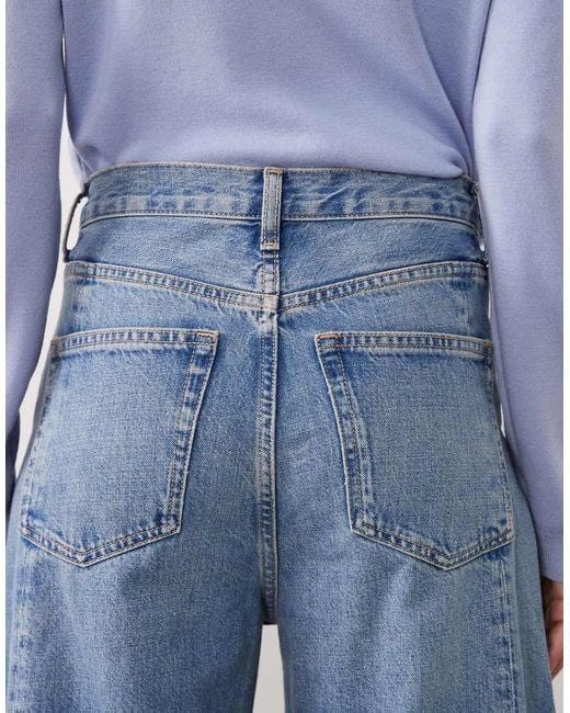 ARKET Blue Bloom Barrel Shaped Jeans