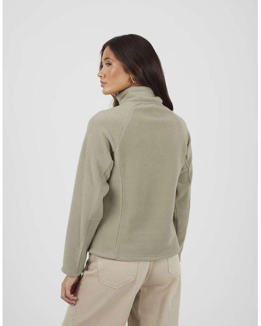 Brave Soul Natural Quarter Zip Polar Fleece Sweatshirt