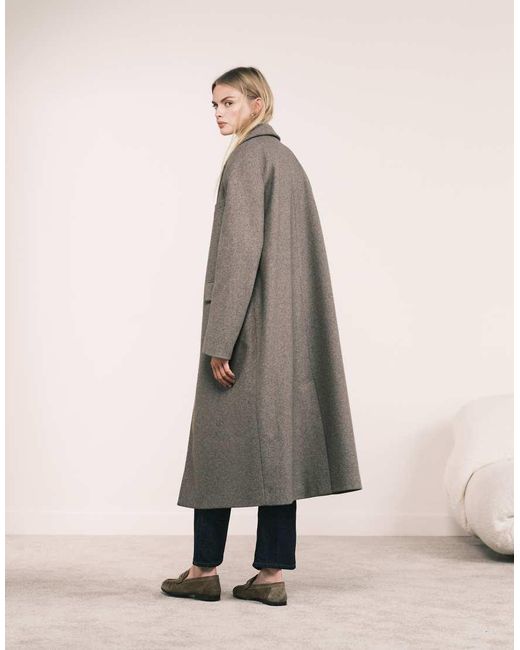 ASOS Natural Oversized Dad Coat