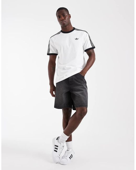 Adidas Originals White Three Stripe T-Shirt