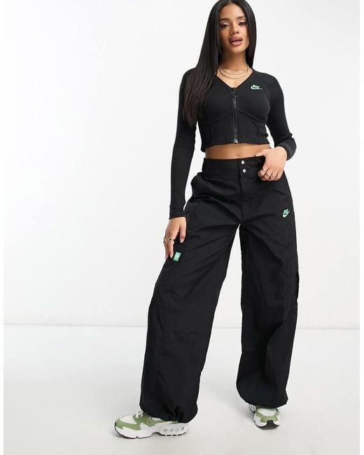 Nike Black Dance Woven Multi Pocket Cargo Trousers