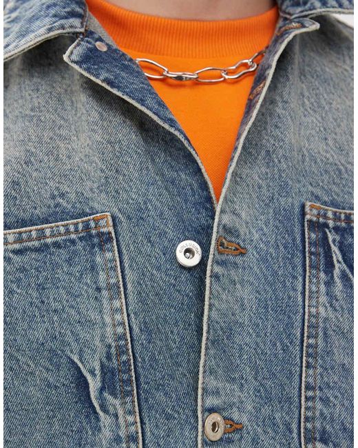 Camicia di Collusion in Blue da Uomo