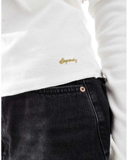 Superdry White Bardot Off Shoulder Top