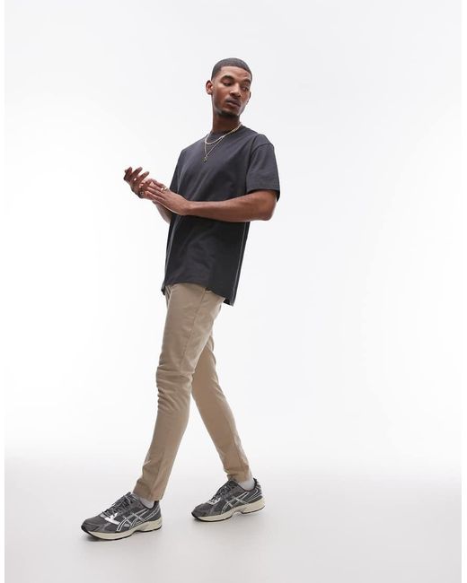 Chinos De Corte Pitillo De -Neutro Topman de hombre de color Multicolor