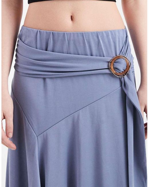 Cotton On Blue Belted Midi Skirt
