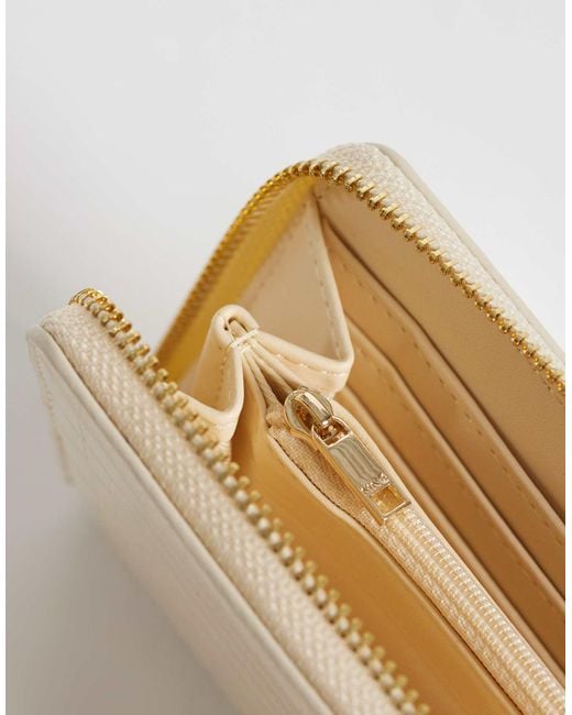 Mango Natural Croc Effect Long Wallet