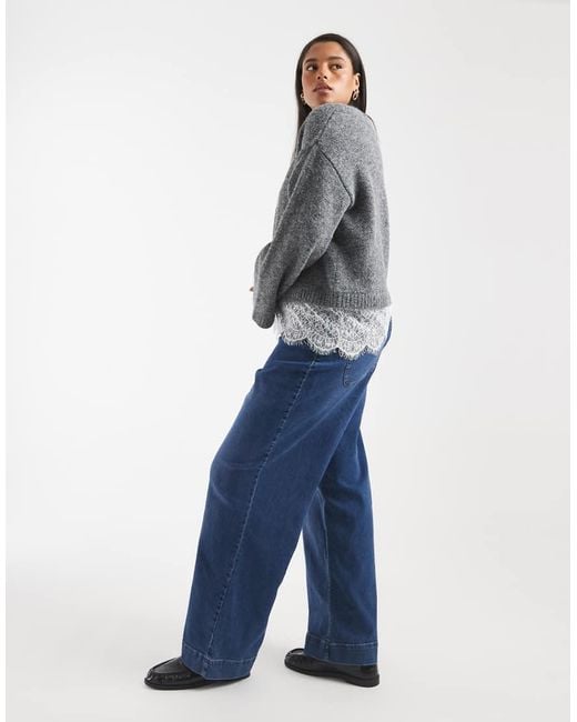 Vero Moda Blue Stretch Straight Leg Jeans